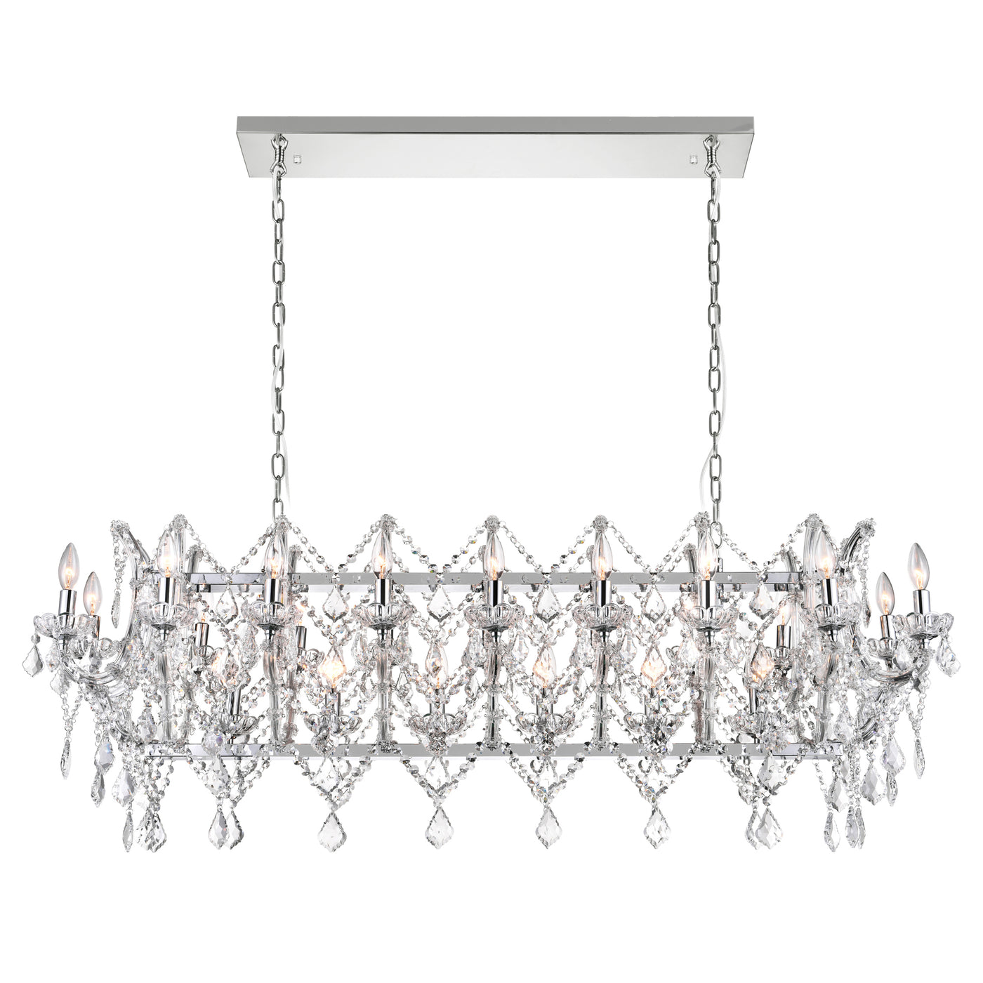 Aleka 24 Light Chrome Chandelier