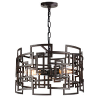 Litani 3 Light Brown Chandelier