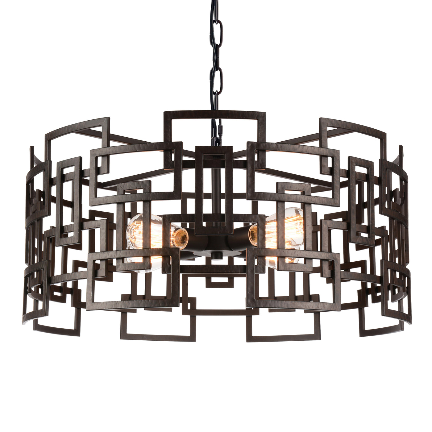Litani 4 Light Brown Chandelier Down Chandelier