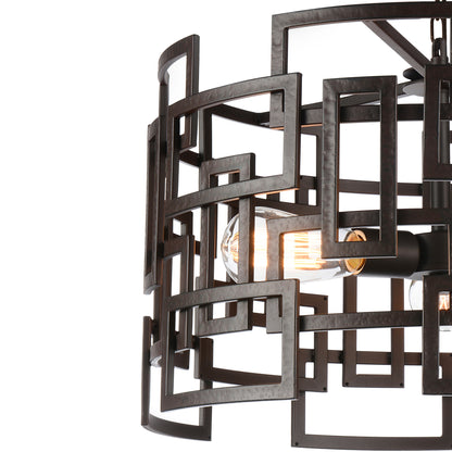 Litani 4 Light Brown Chandelier Down Chandelier