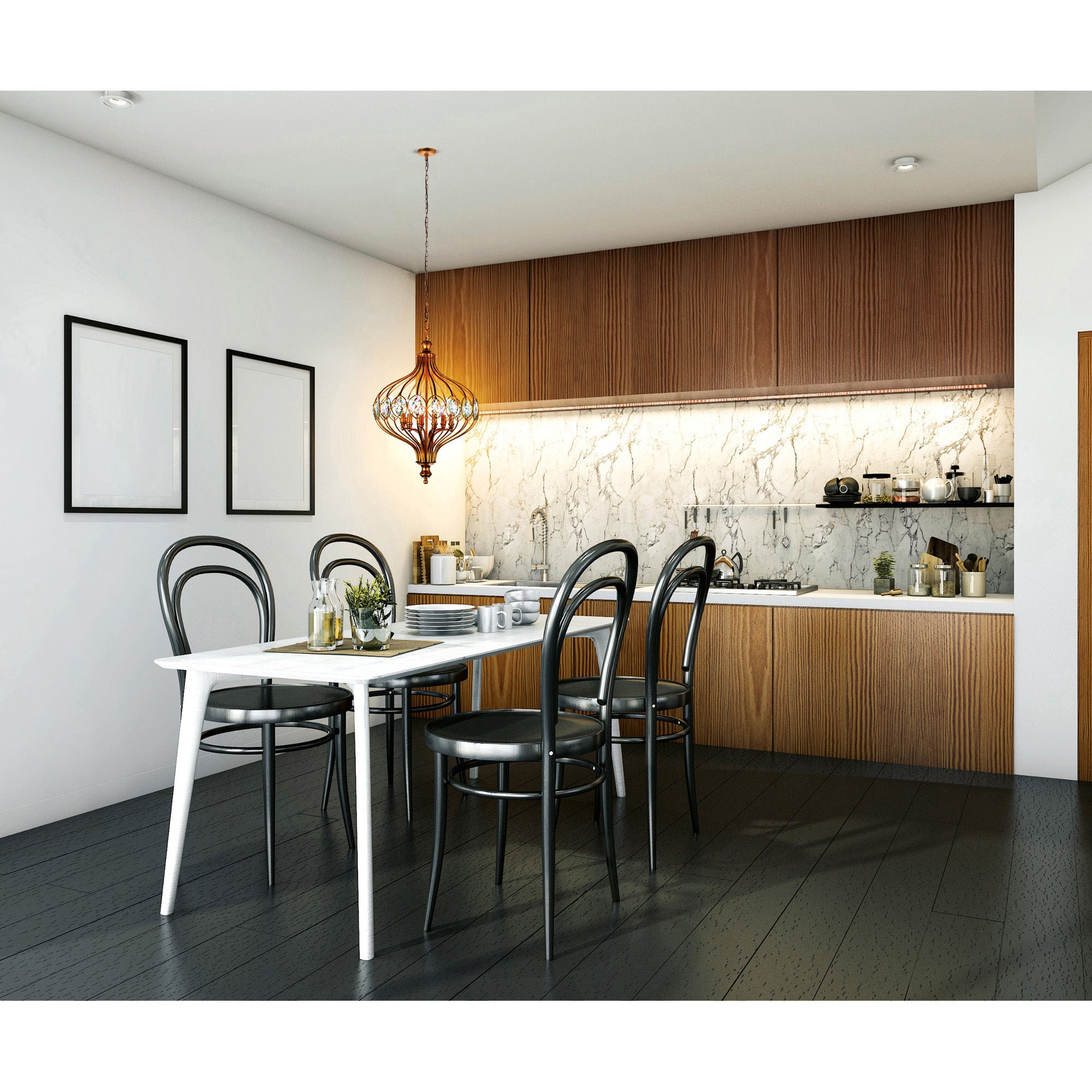 Altair 6 Light Bronze Chandelier