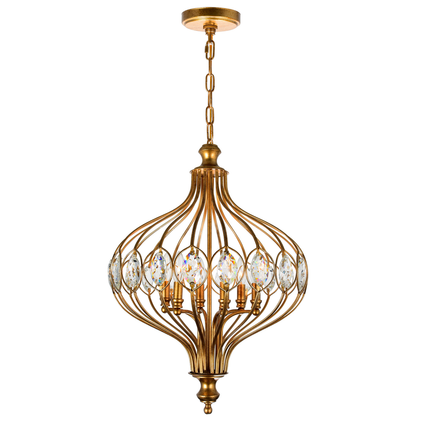 Altair 6 Light Bronze Chandelier
