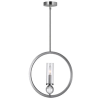 Elton 1 Light Satin Nickel Pendant