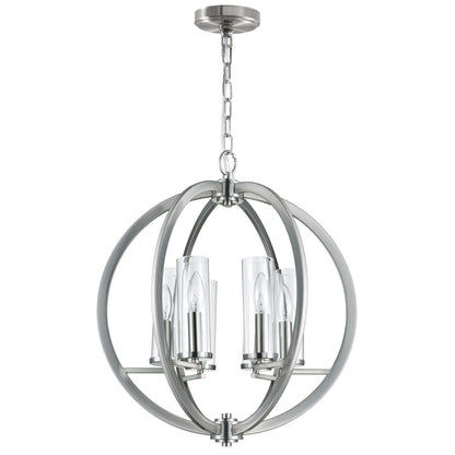 Elton 6 Light Satin Nickel Chandelier