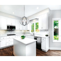 Elton 6 Light Satin Nickel Chandelier