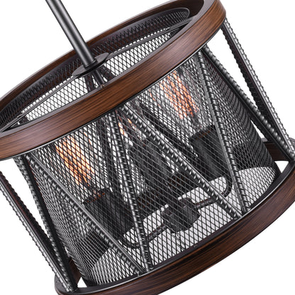 Parsh 3 Light Pewter Chandelier