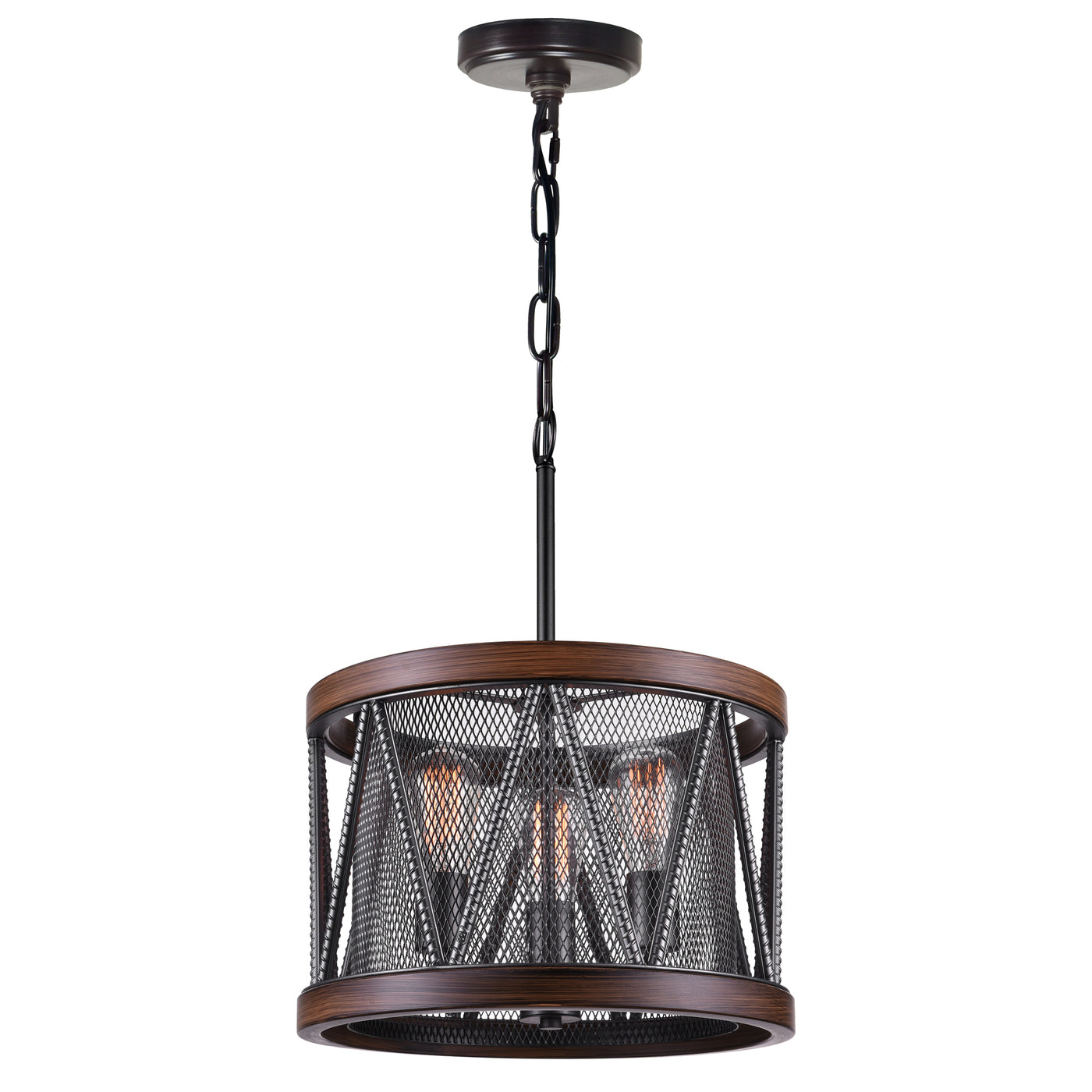 Parsh 3 Light Pewter Chandelier