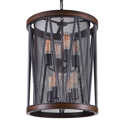 Parsh 8 Light Pewter Chandelier