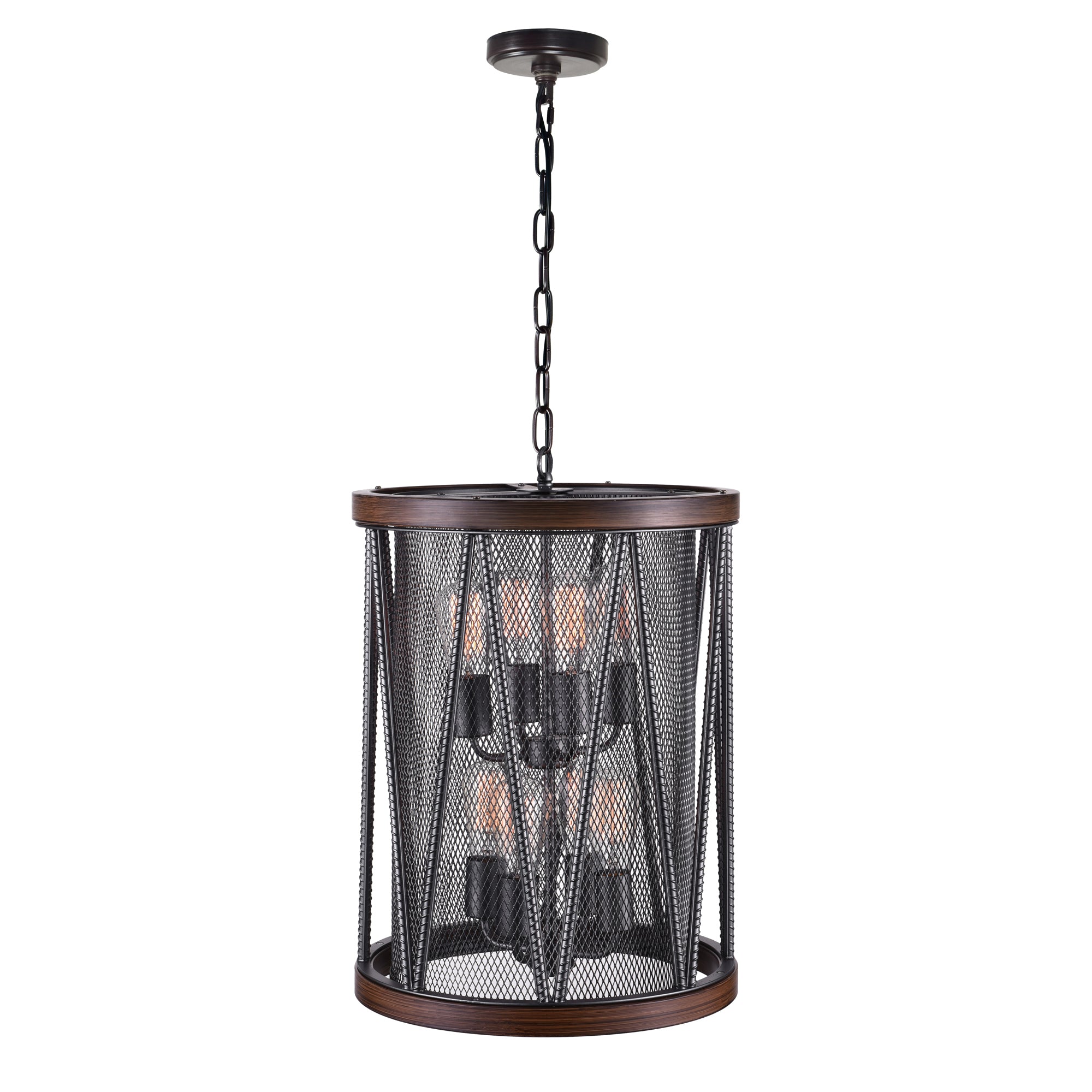 Parsh 8 Light Pewter Chandelier