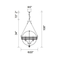 Arkansas Chandeliers Black 4 Light
