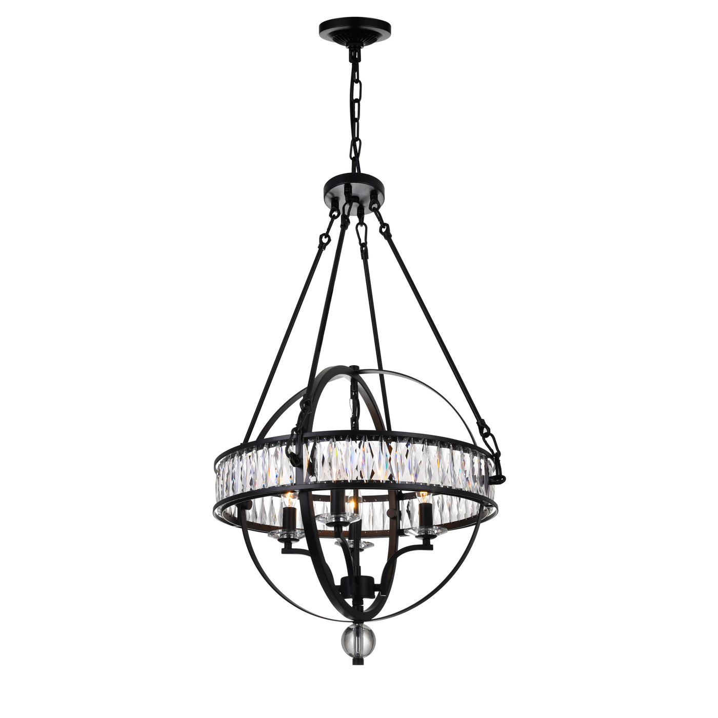 Arkansas Chandeliers Black 4 Light