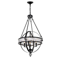 Arkansas Chandeliers Black 4 Light