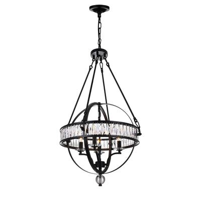 Arkansas Chandeliers Black 4 Light