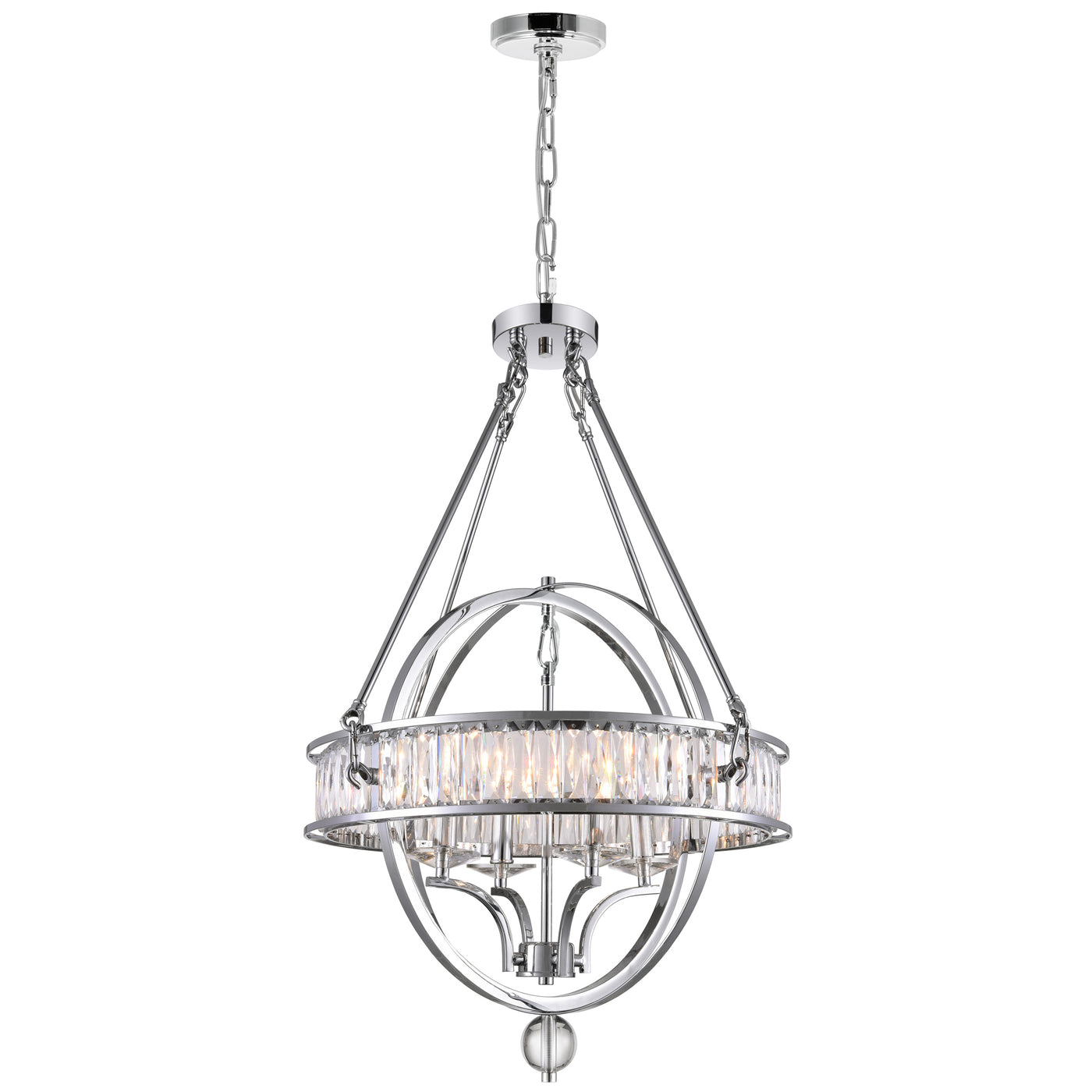 Arkansas Chandeliers 4 Light Chrome Finish