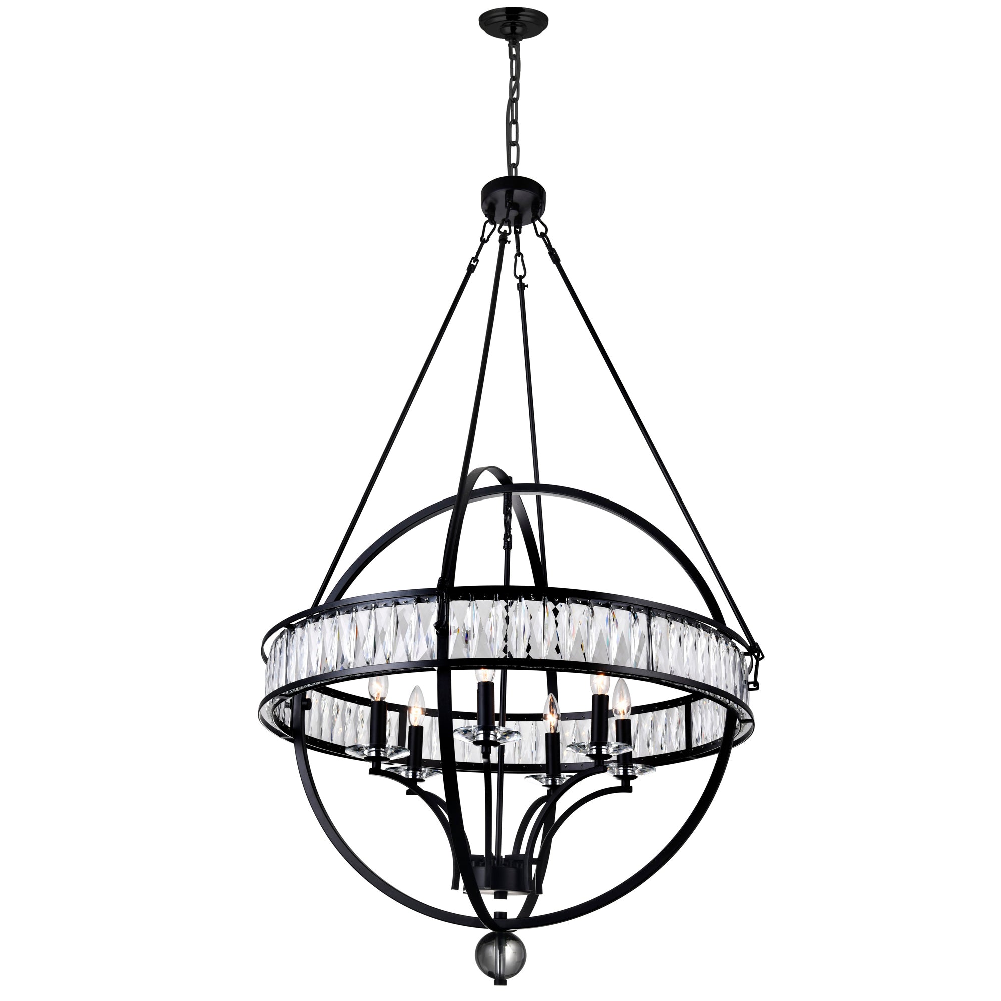 Arkansas Chandeliers 6 Light Black Frame