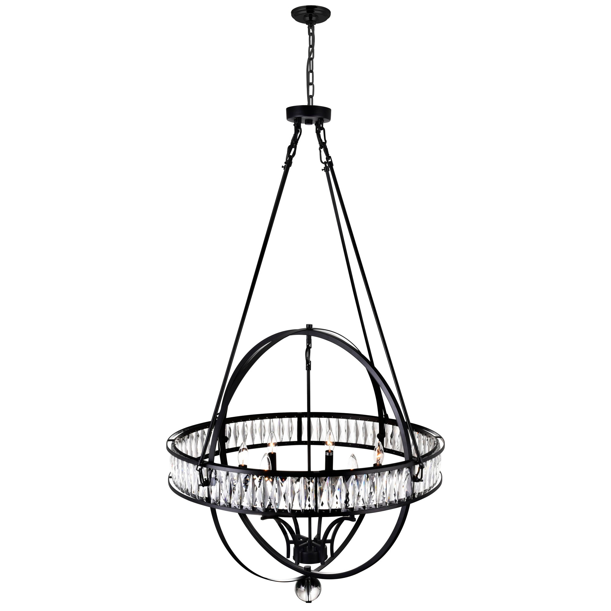 Arkansas Chandeliers 6 Light Black Frame