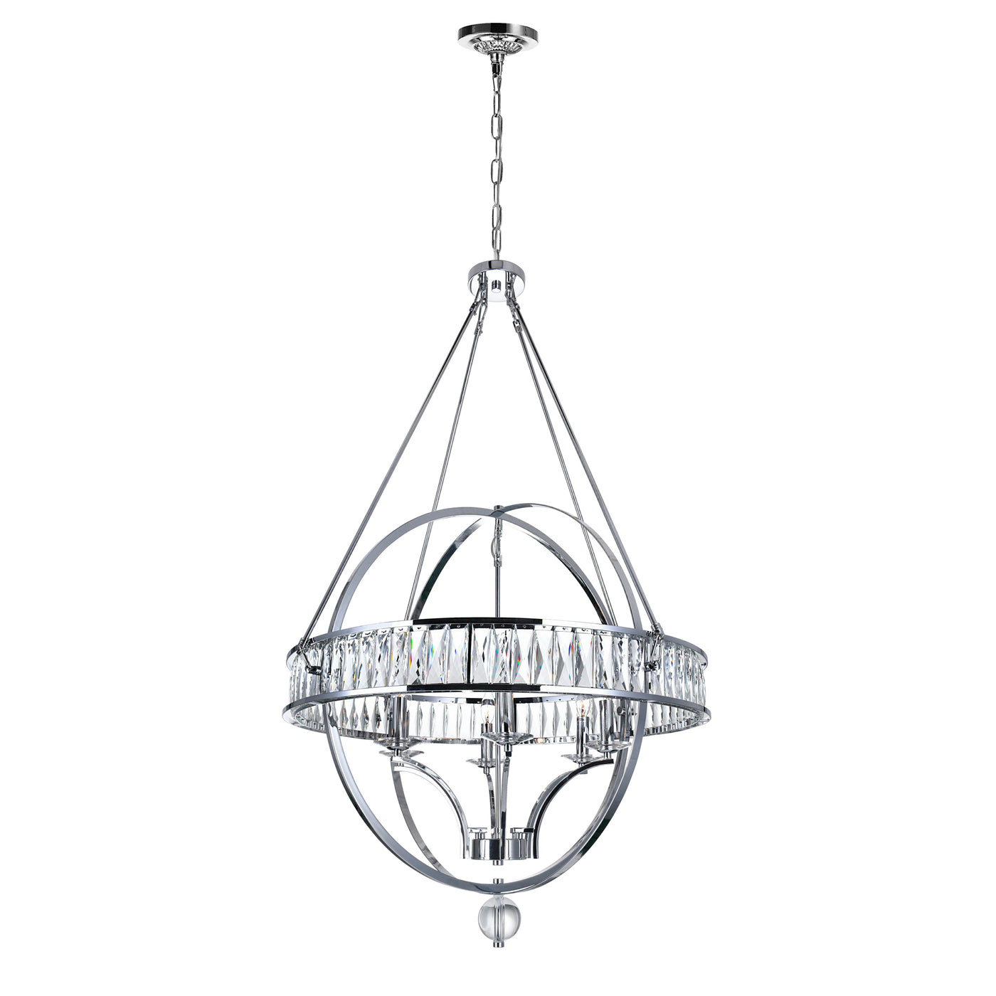 Arkansas Chandelier Chrome 6 Lights