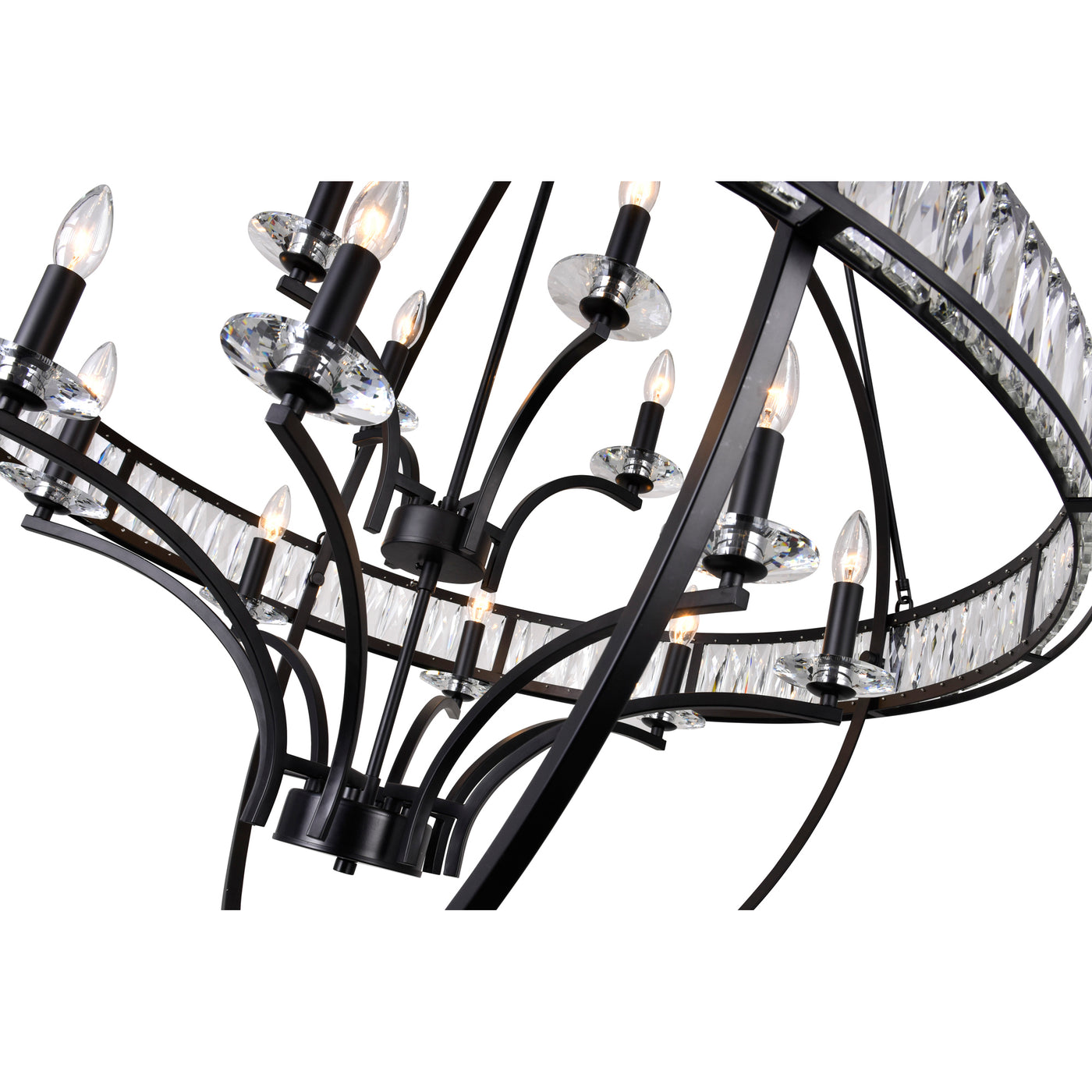 Arkansas Chandeliers 12 Light Black Finish