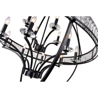 Arkansas Chandeliers 12 Light Black Finish