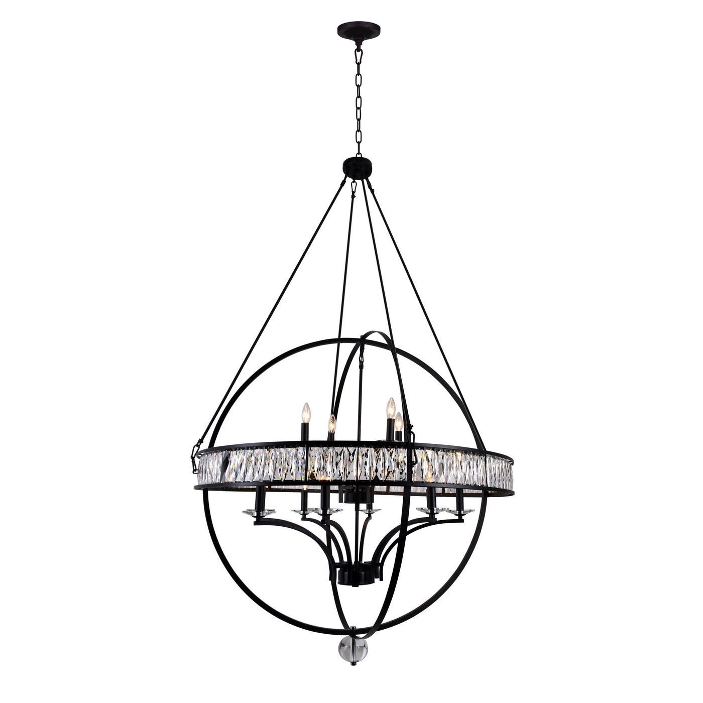 Arkansas Chandeliers 12 Light Black Finish