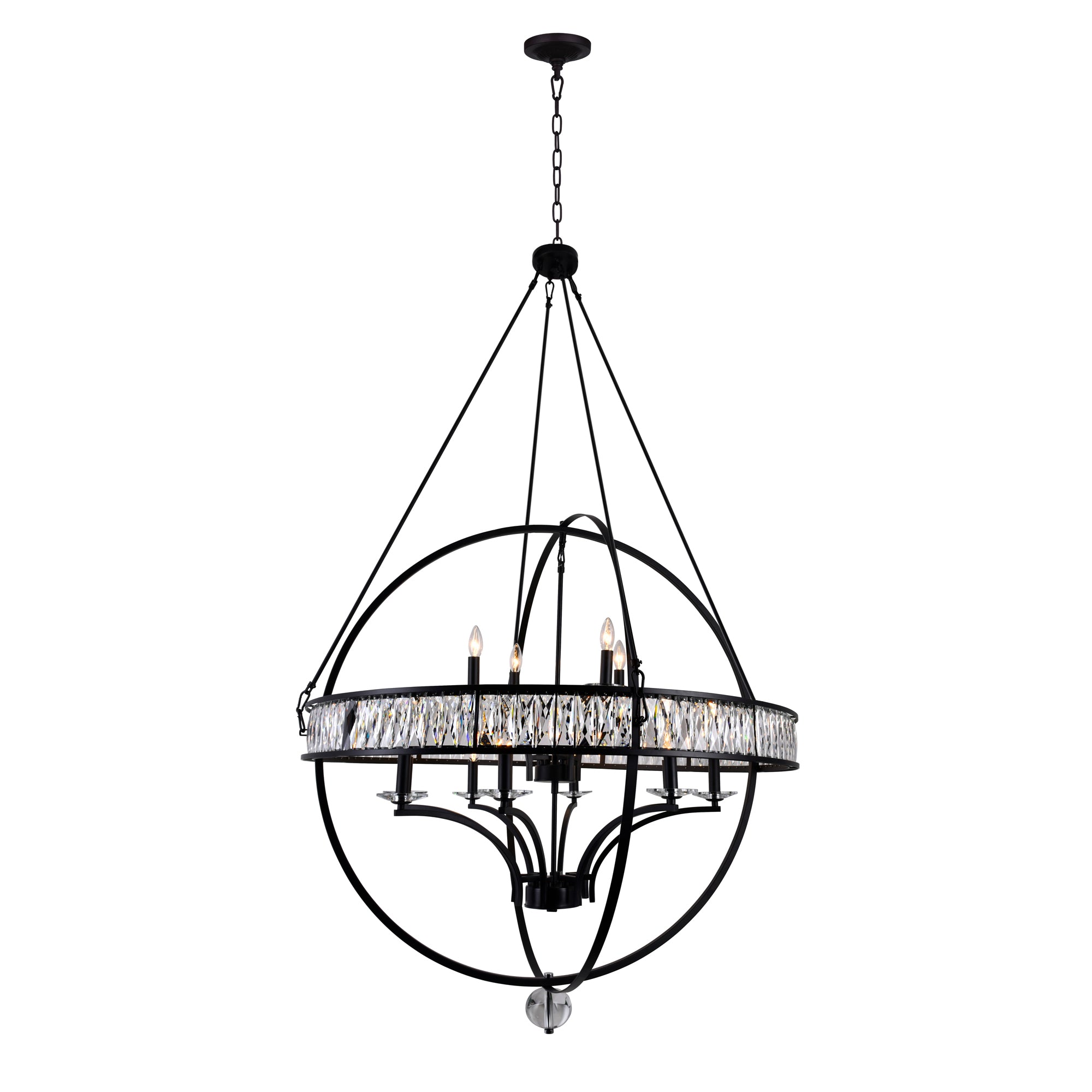 Arkansas Chandeliers 12 Light Black Finish