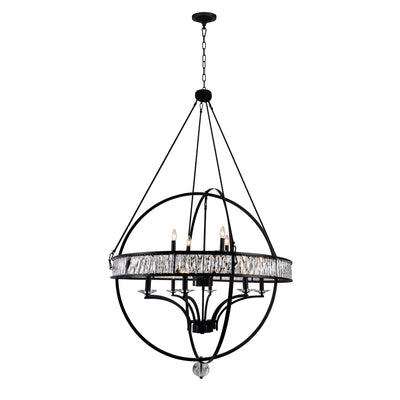 Arkansas Chandeliers 12 Light Black Finish