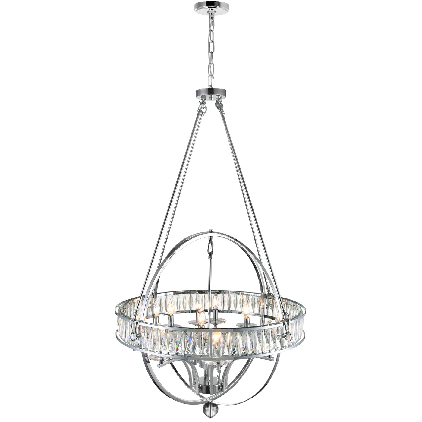 Arkansas Chandelier 12 Light Chrome