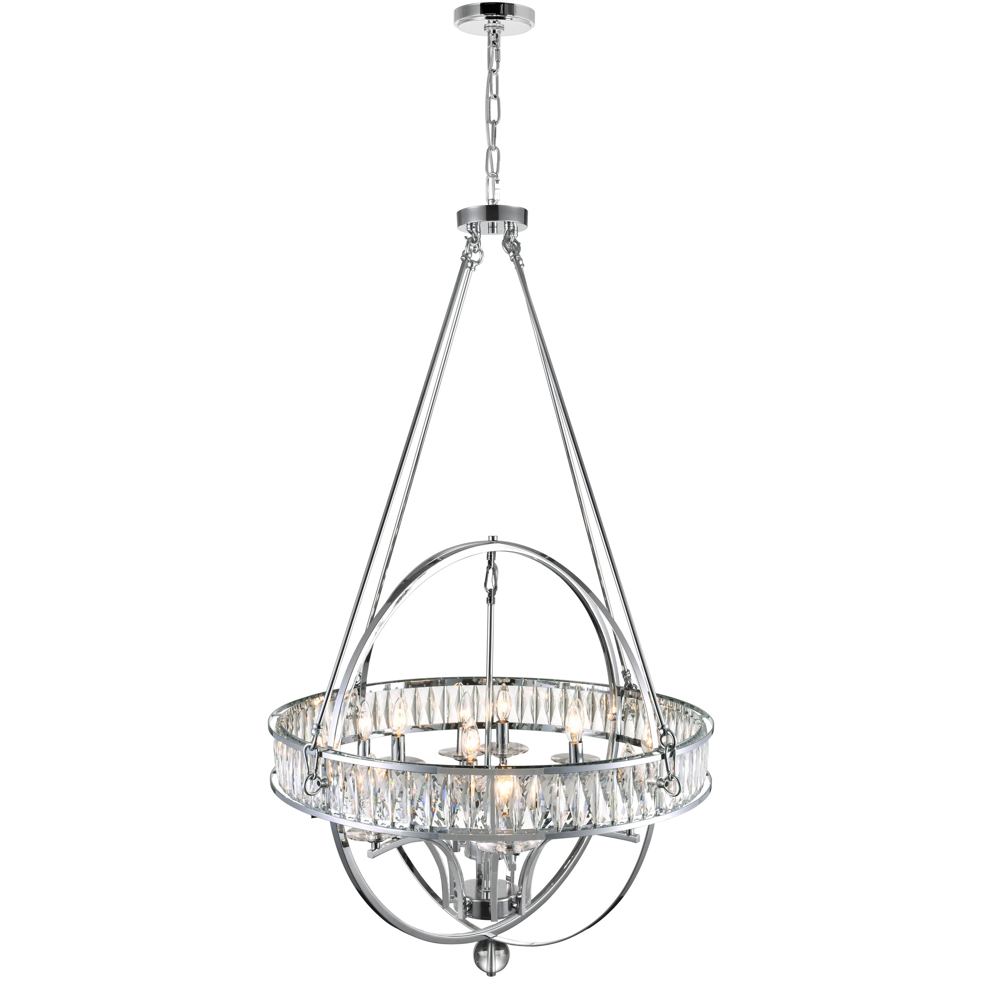 Arkansas Chandelier 12 Light Chrome