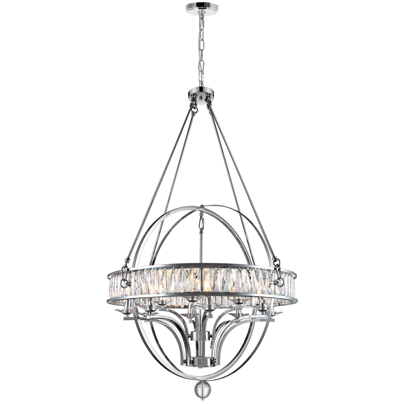 Arkansas Chandelier 12 Light Chrome