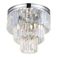 Weiss 8 Light Chrome Flush Mount