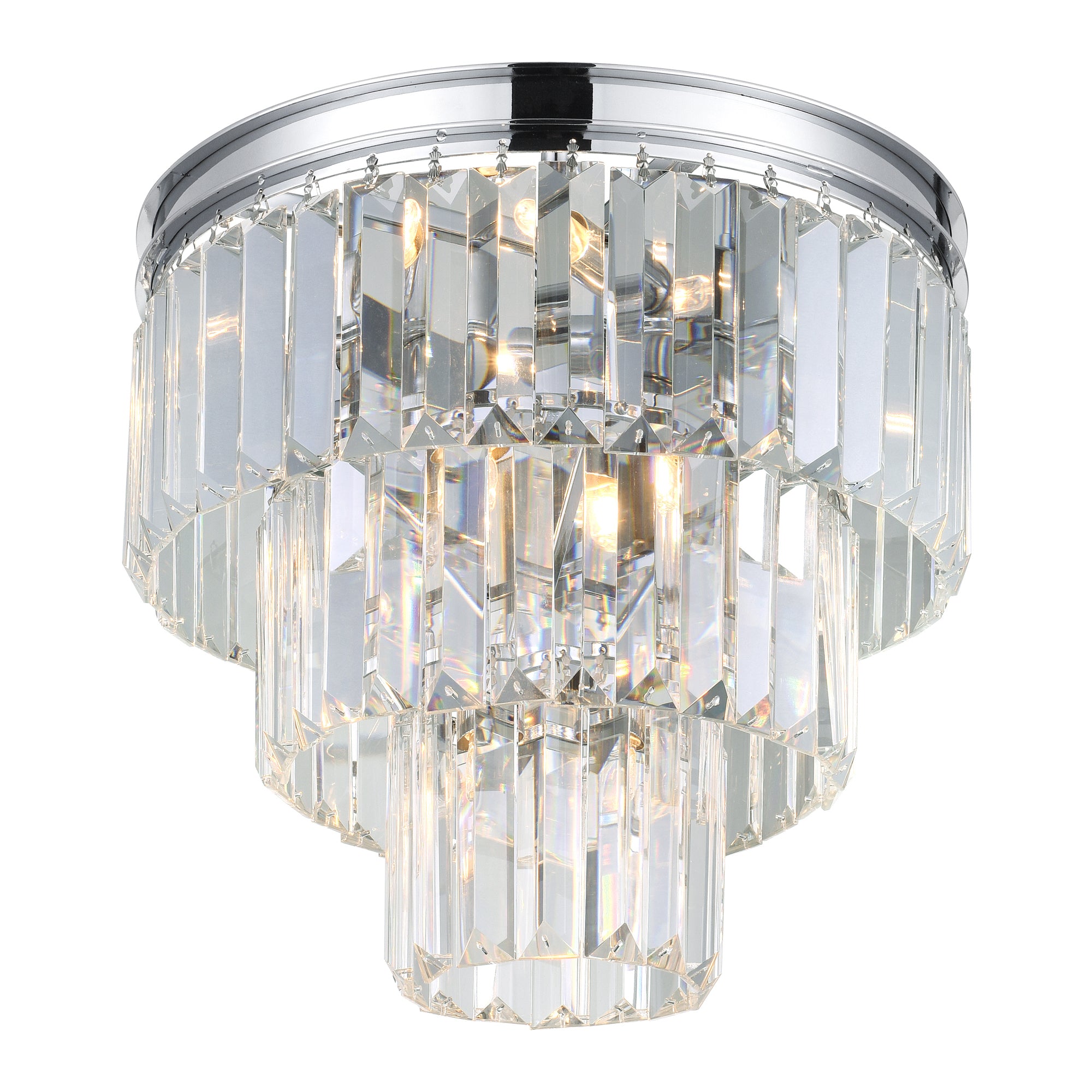 Weiss 8 Light Chrome Flush Mount