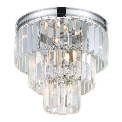 Weiss 8 Light Chrome Flush Mount