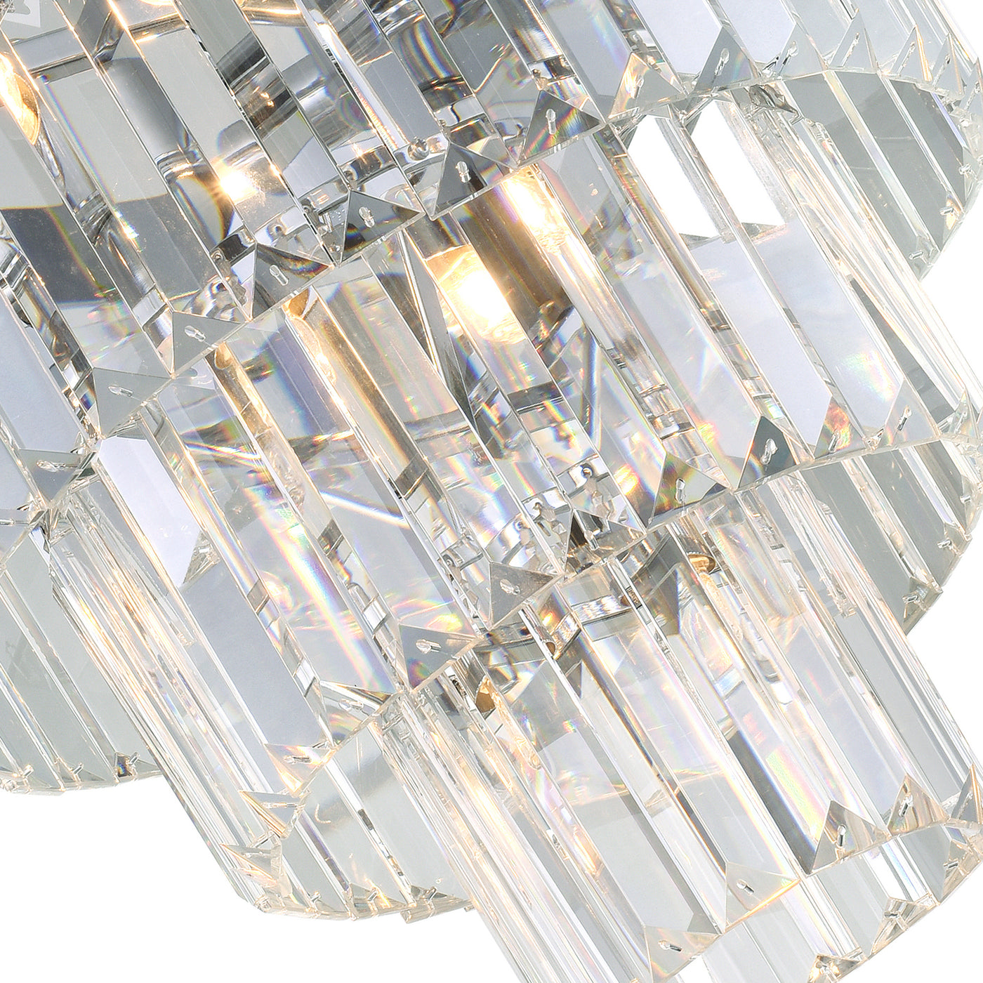 Weiss 8 Light Chrome Flush Mount