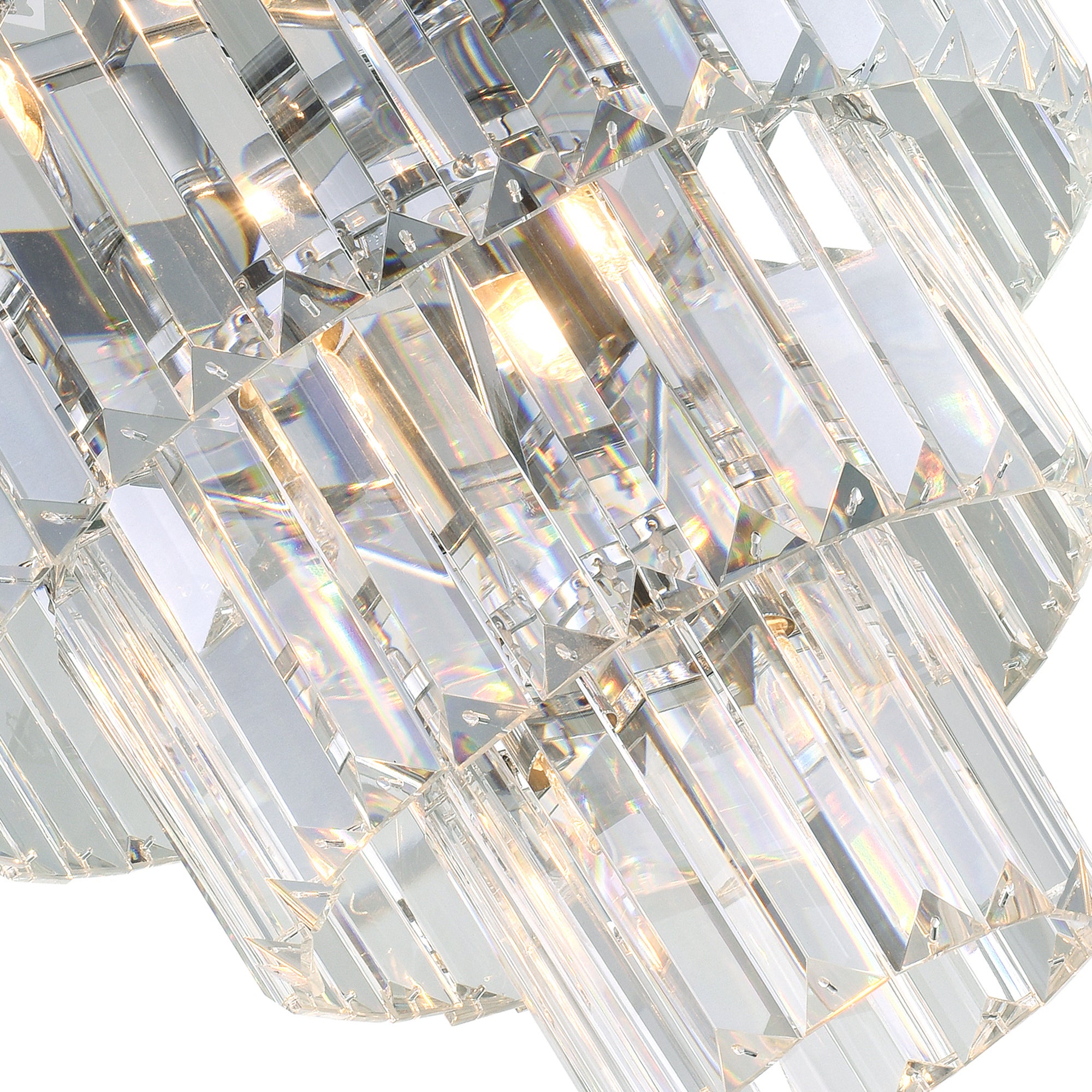 Weiss 8 Light Chrome Flush Mount