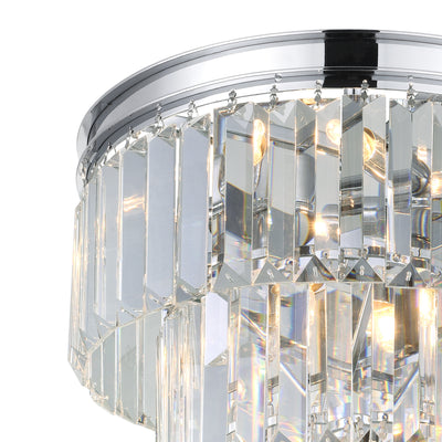 Weiss 8 Light Chrome Flush Mount