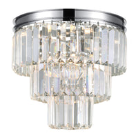 Weiss 8 Light Chrome Flush Mount