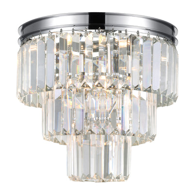 Weiss 8 Light Chrome Flush Mount
