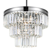 Weiss Chandeliers 5 Lights Chrome Crystal