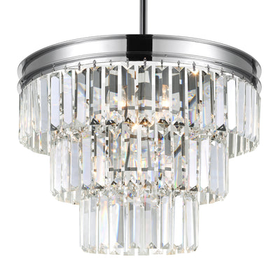 Weiss Chandeliers 5 Lights Chrome Crystal