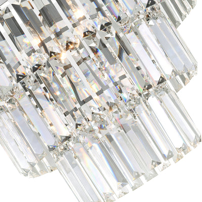 Weiss Chandeliers 5 Lights Chrome Crystal