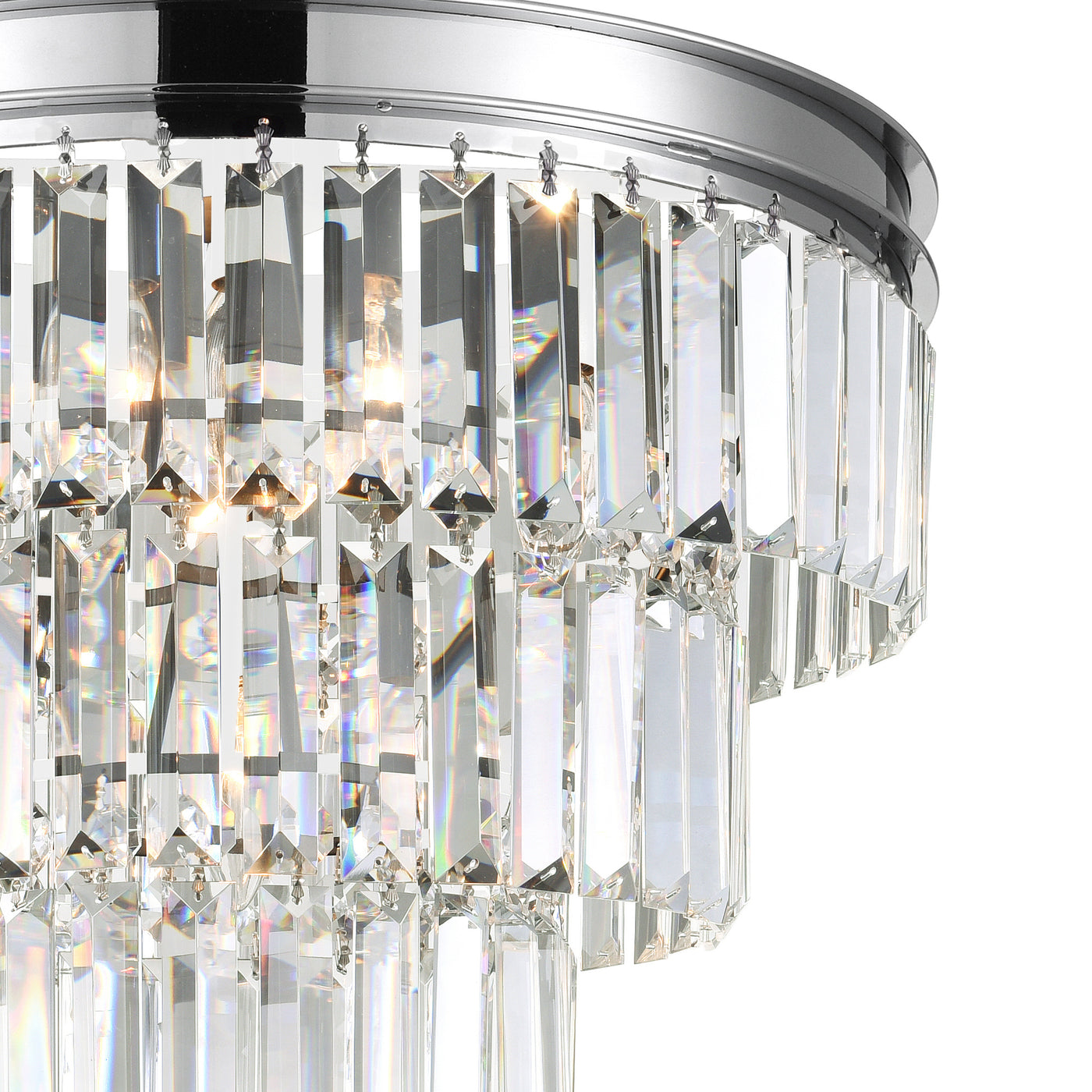 Weiss Chandeliers 5 Lights Chrome Crystal