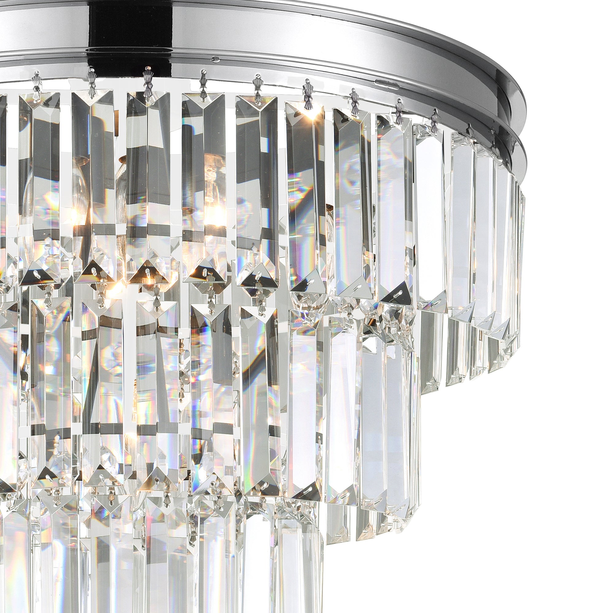 Weiss Chandeliers 5 Lights Chrome Crystal