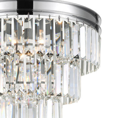 Weiss Chandeliers 5 Lights Chrome Crystal