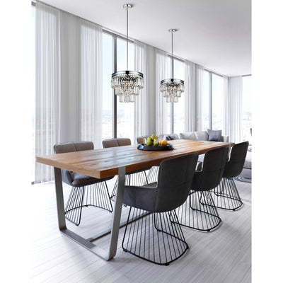 Weiss Chandeliers 5 Lights Chrome Crystal