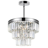 Weiss Chandeliers 5 Lights Chrome Crystal
