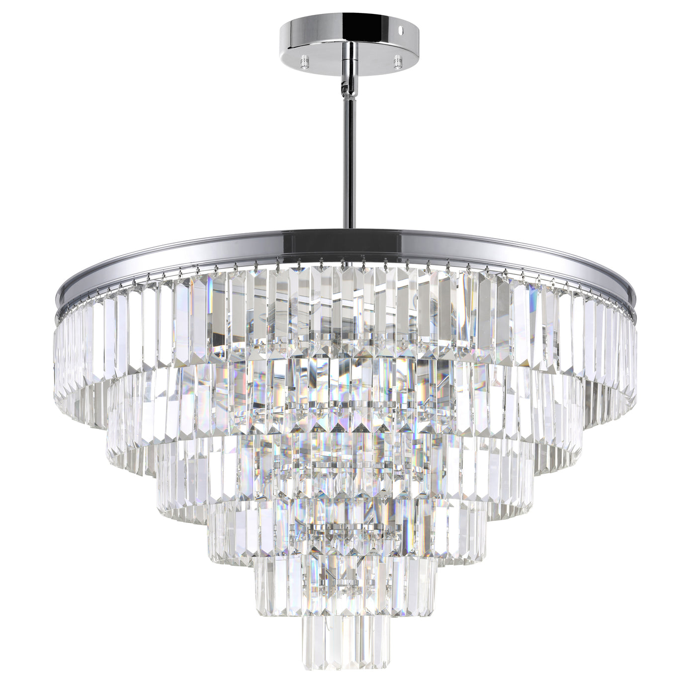 Weiss Chandeliers 15 Light Chrome Crystal