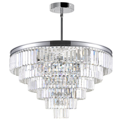 Weiss Chandeliers 15 Light Chrome Crystal