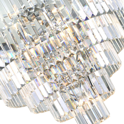 Weiss Chandeliers 15 Light Chrome Crystal