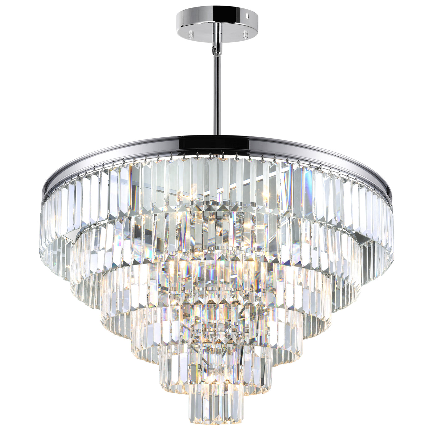 Weiss Chandeliers 15 Light Chrome Crystal