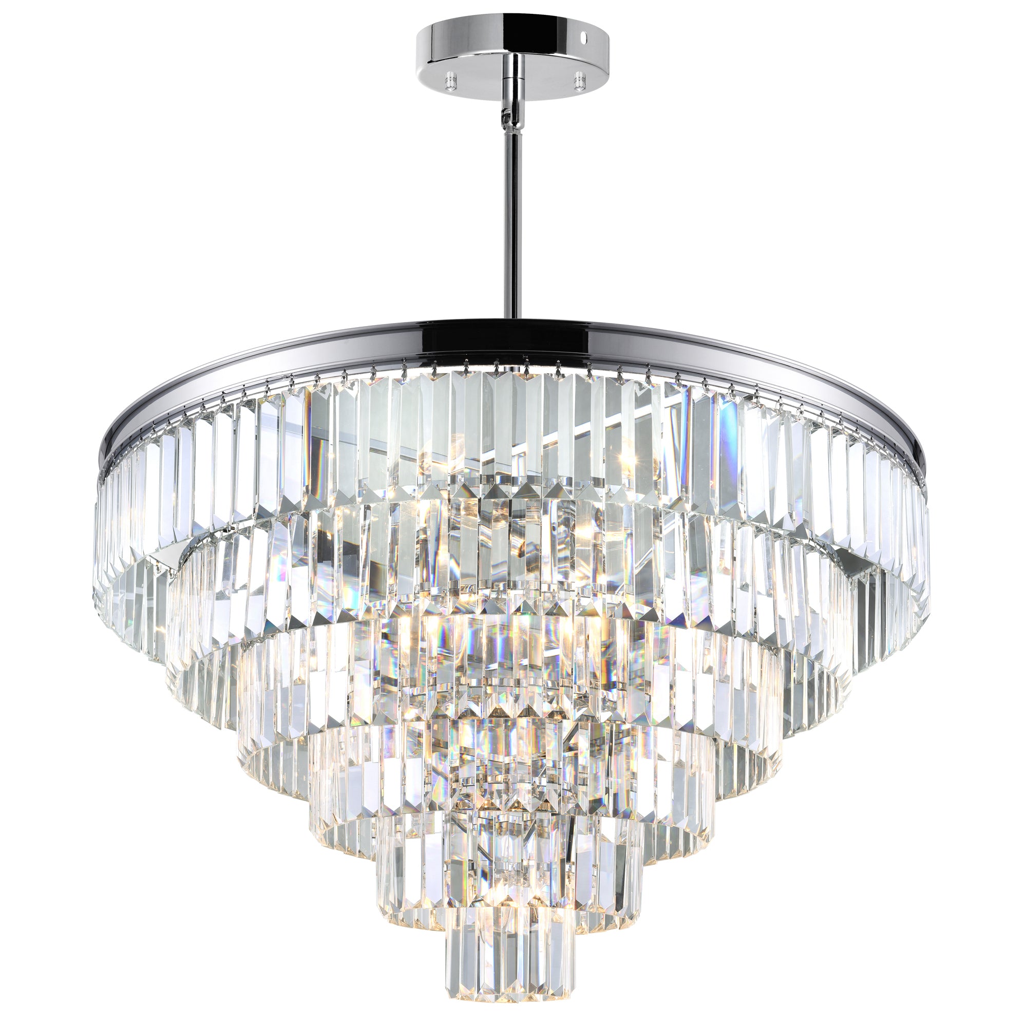 Weiss Chandeliers 15 Light Chrome Crystal